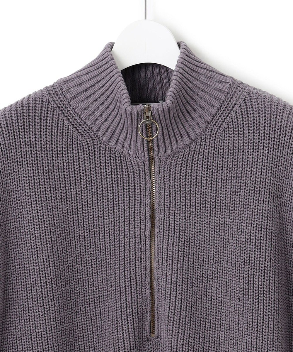 J.PRESS YORK STREET 【WOMEN】コットンニット ハーフジップポンチョ 