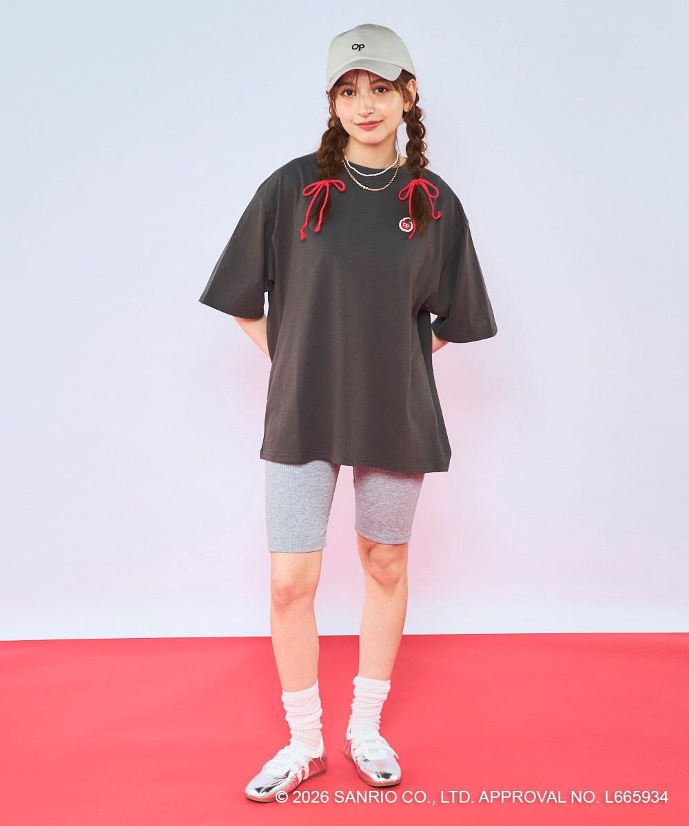OP／FILA 【Ocean Pacific×ハローキティ】サガラ刺しゅうビッグTシャツ 