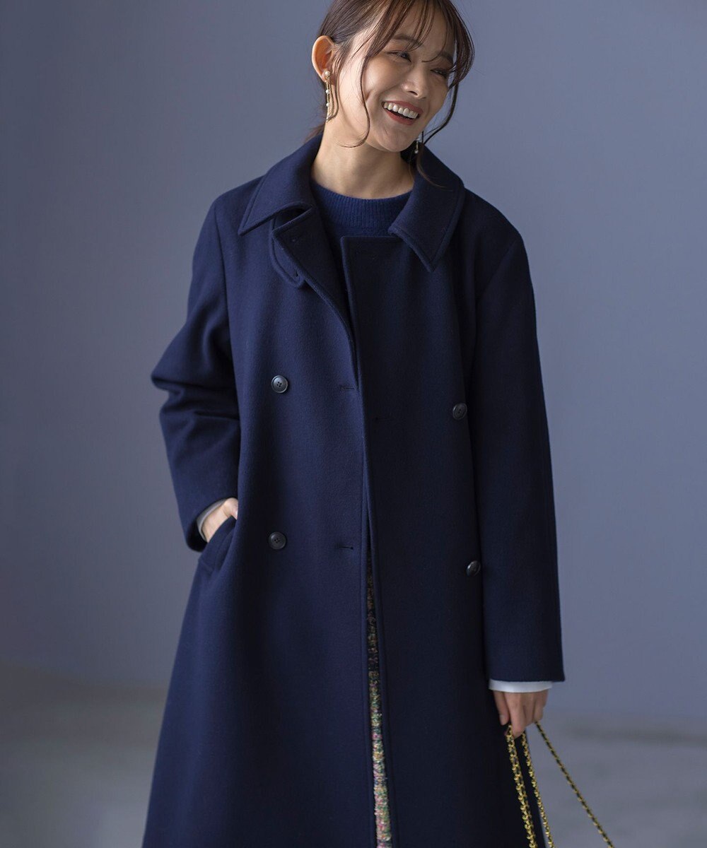 組曲 ライトビーバー トレンチライク ロングコート 