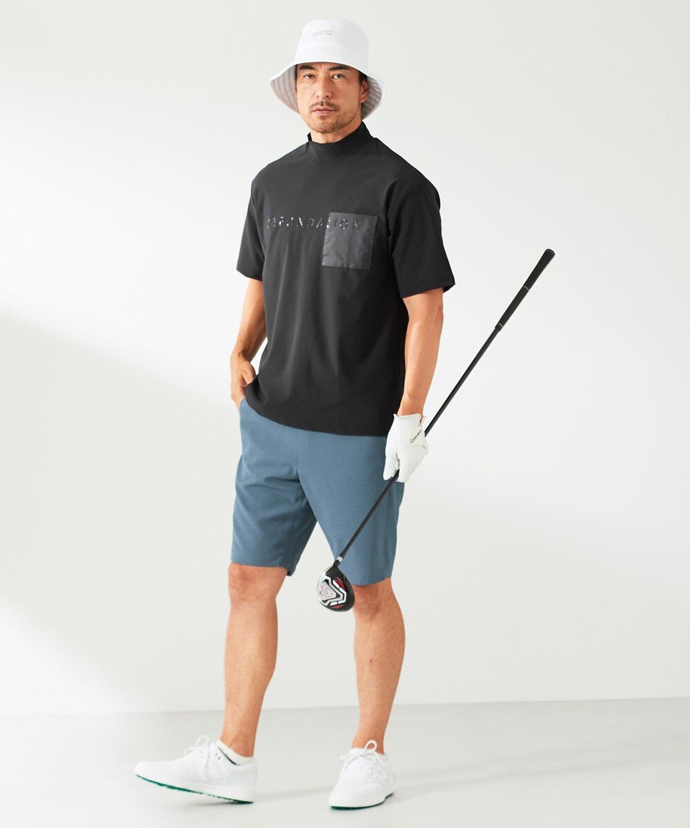 23区GOLF 【23Fondation/MEN】ストレッチメッシュ モック 