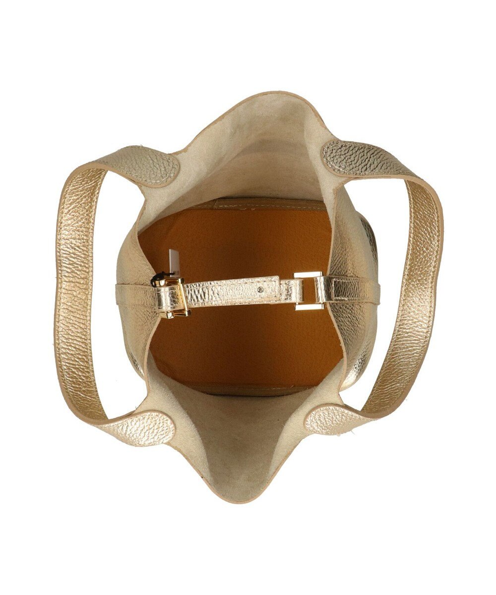 INTER-CHAUSSURES 【ANDREA CARDONE】メタリックレザーバケットバッグ 