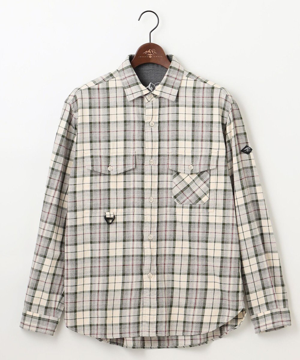 JOSEPH ABBOUD MOUNTAIN 【サスティナブル】オーガニックラフィーチェック シャツ 
