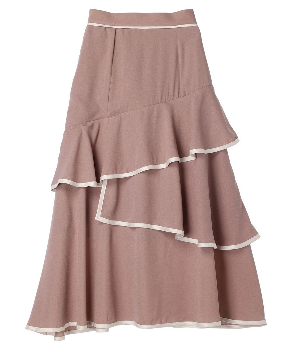 earth music&ecology パイピングフリルティアードスカート 