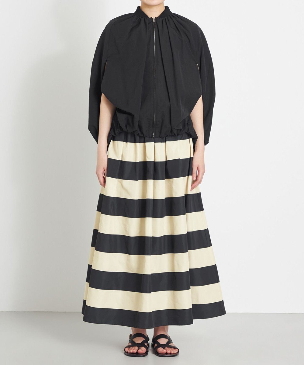 NAVE 【Nave　洗える】ソフトタフタ  スリットスリーブ ブルゾン 