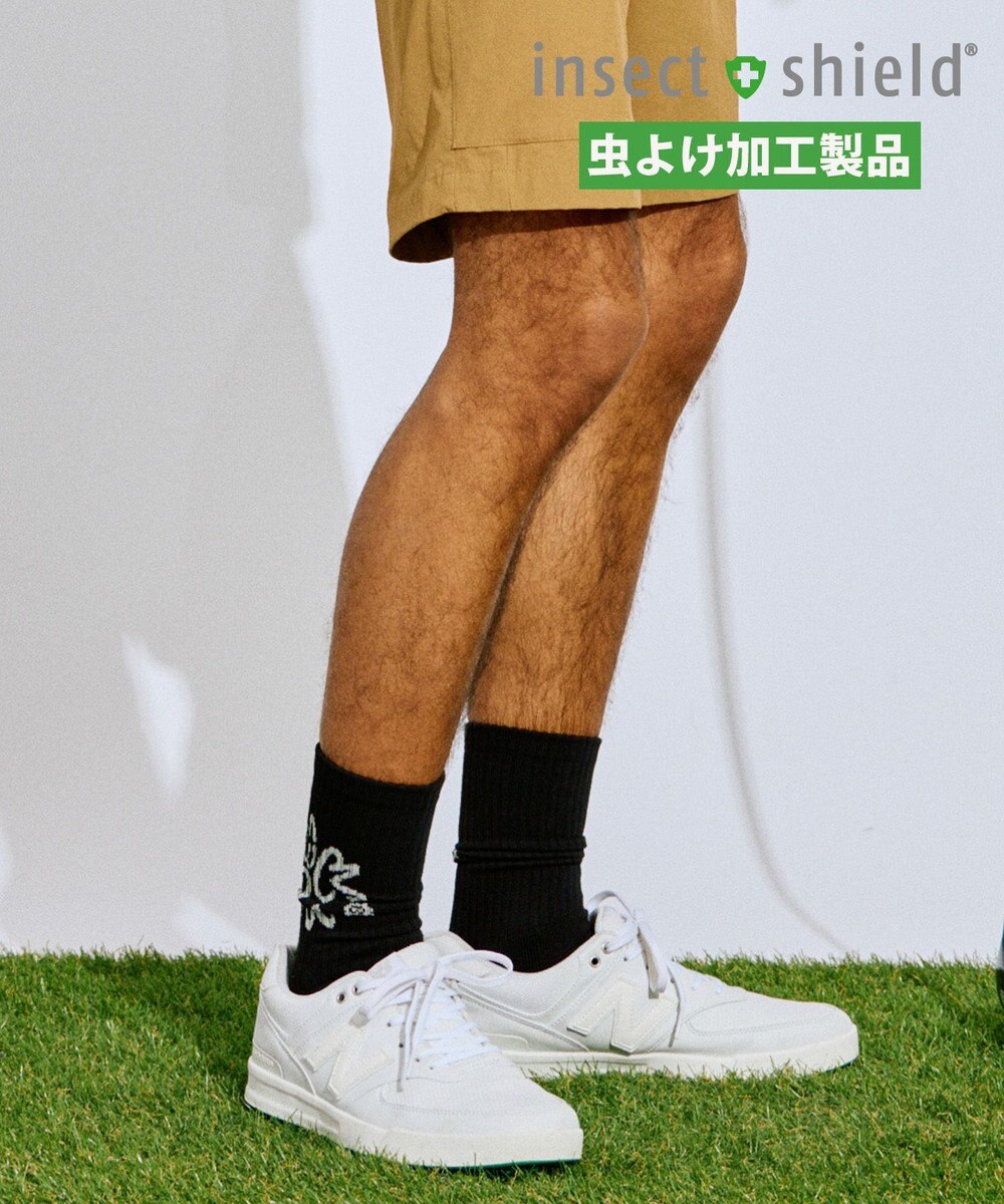 PW CIRCULUS 【虫よけ加工】【MEN】サークルロゴ ミドルソックス  ゴルフ 