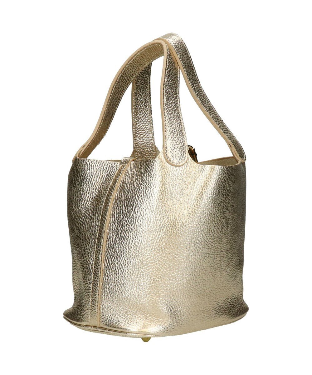 INTER-CHAUSSURES 【ANDREA CARDONE】メタリックレザーバケットバッグ 