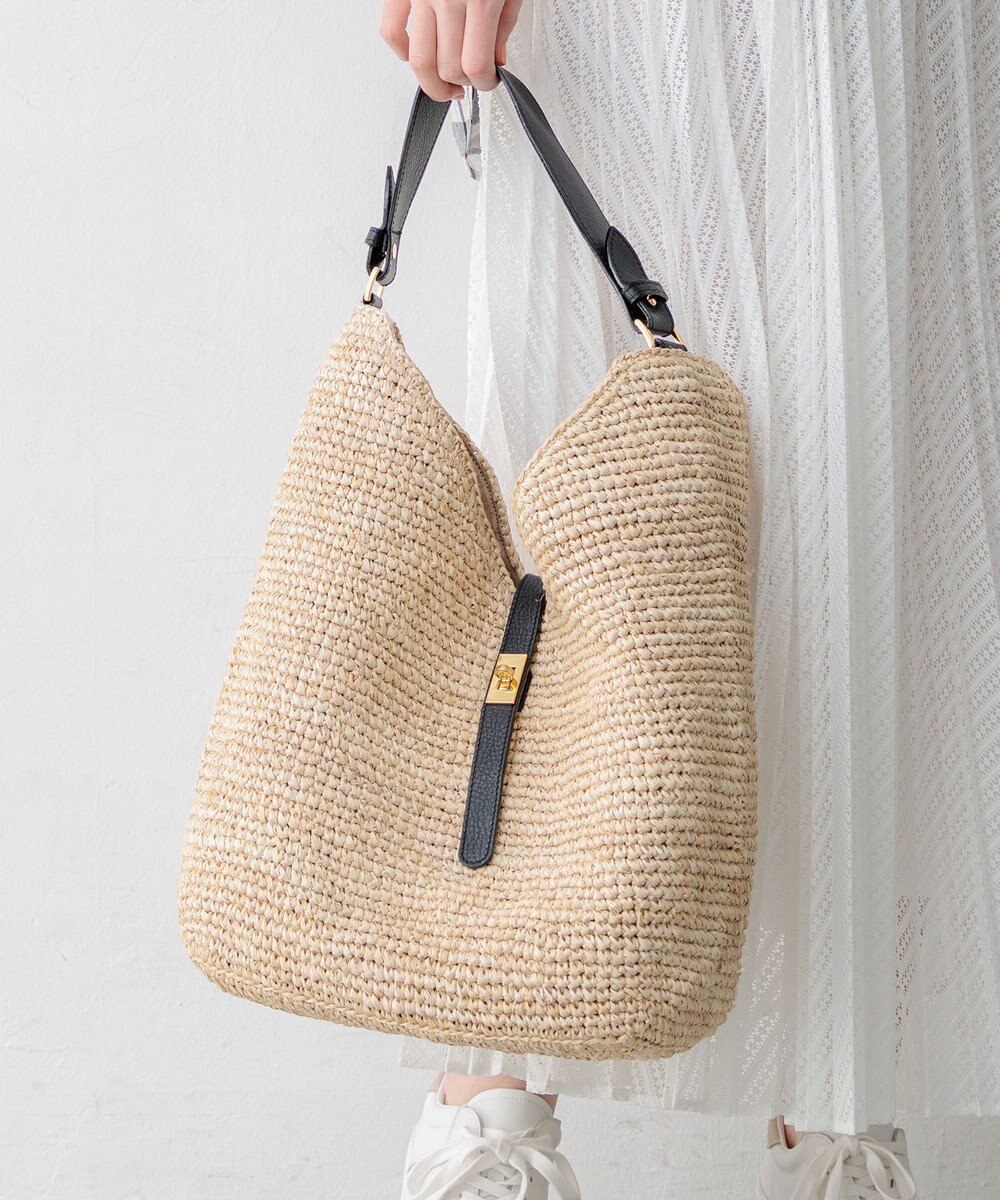 23区 VIOLAd'ORO ラフィア ビッグ トートバッグ 