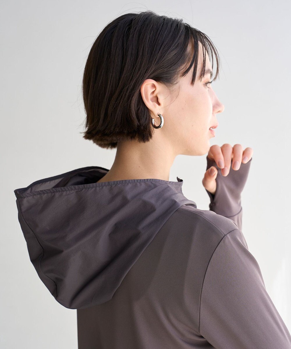 UNFILO 【ZIP!放映】 ラッシュガード ペプラムフーディ 