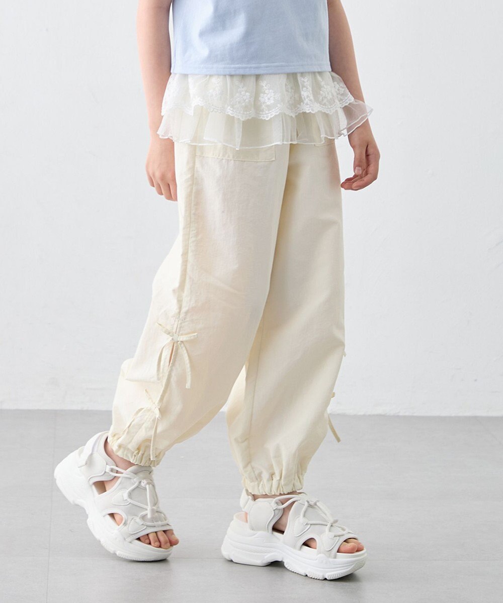 ANY KIDS 【洗濯機可能/吸汗速乾】ドライタッチ カーゴパンツ 