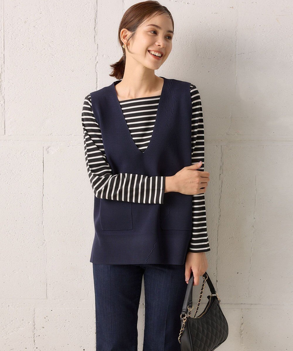 組曲 スクエアネックテール ロングＴシャツ 