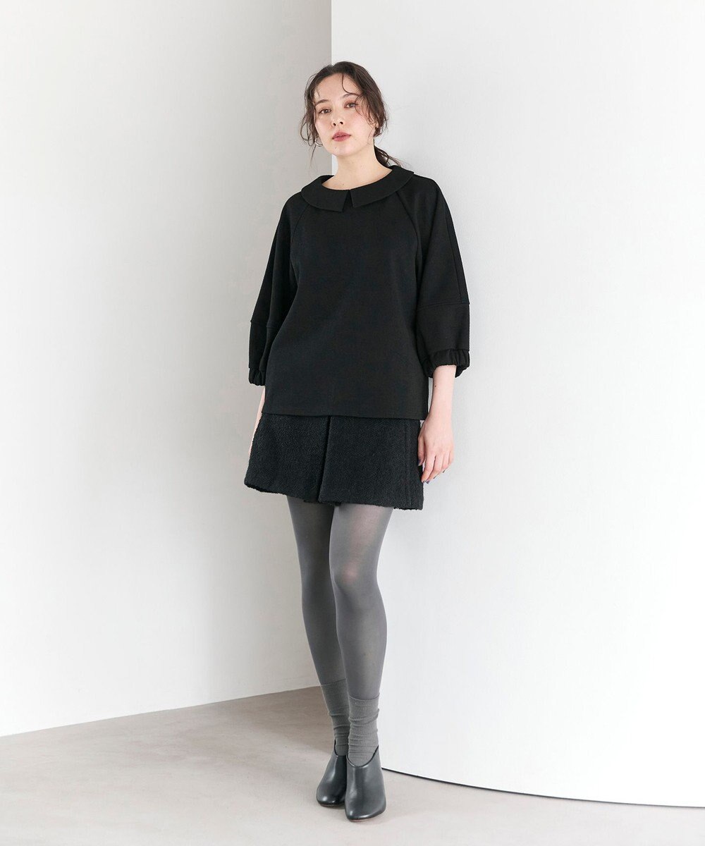 #Newans 【セットアップ可能】裏地キュロットツイードスカート 