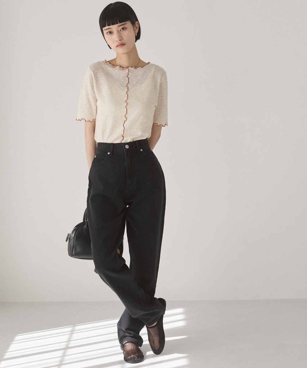 WEGO 【ANGIE VINTAGE】シアーボーダーメロウトップス 