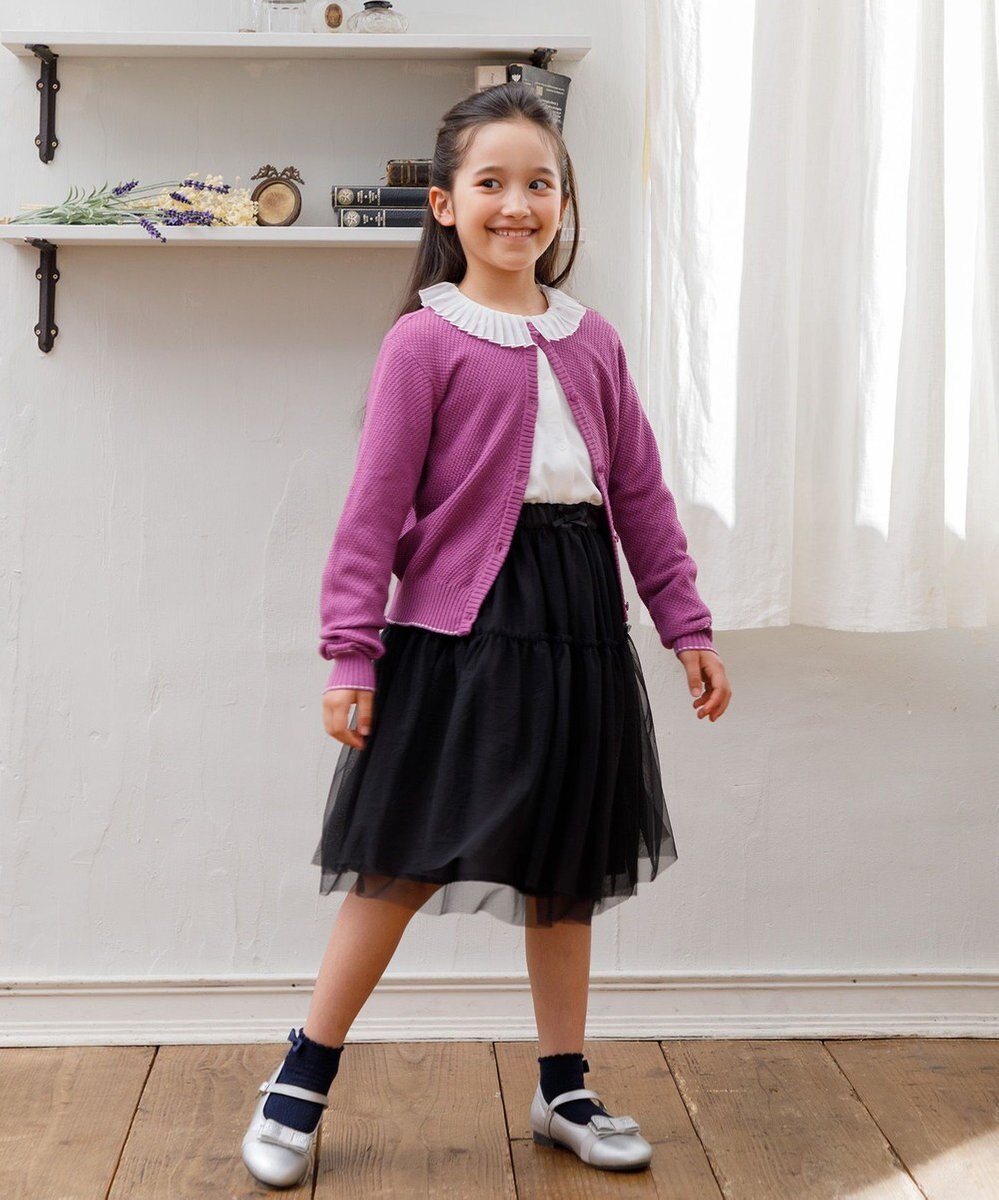 組曲 KIDS 【150-160㎝】プリーツカラー ブラウス 