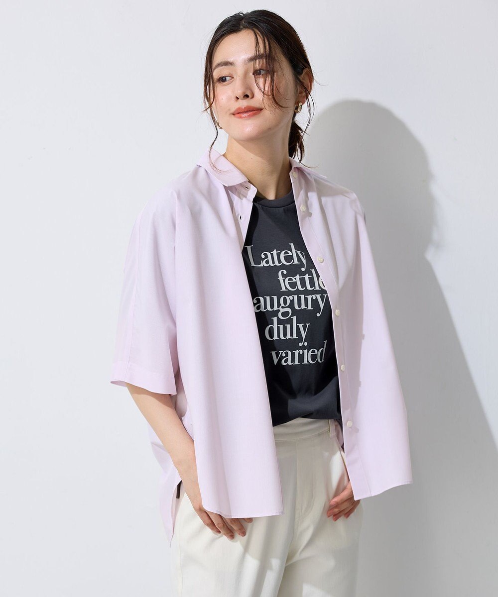 ANY 【接触冷感/UVカット/抗菌防臭/速乾】エニィファンクション半袖シャツブラウス 