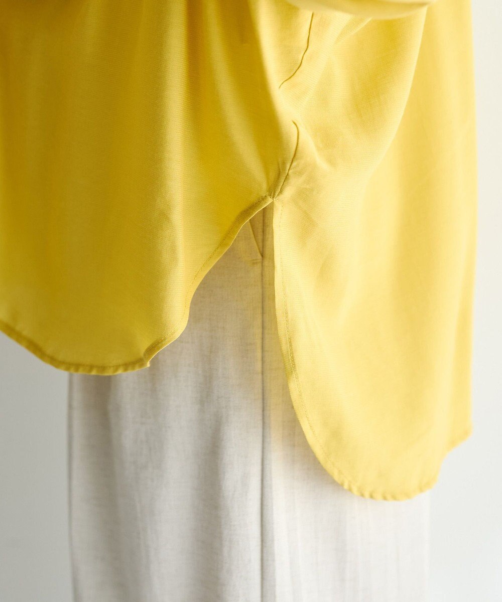 YECCA VECCA シャーリングギャザーリボンブラウス 