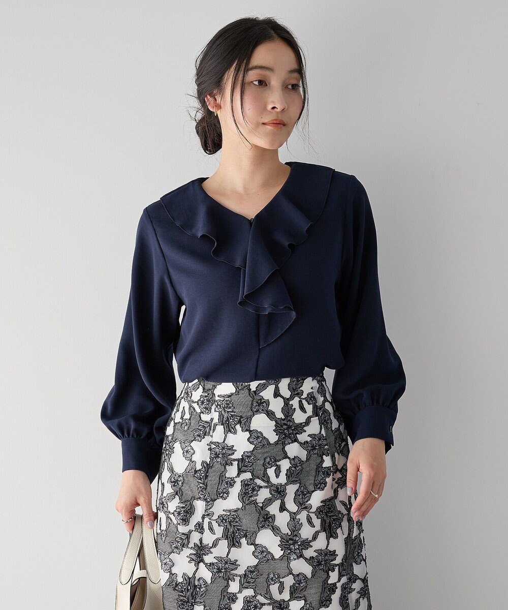 YECCA VECCA ラッフルブラウス 