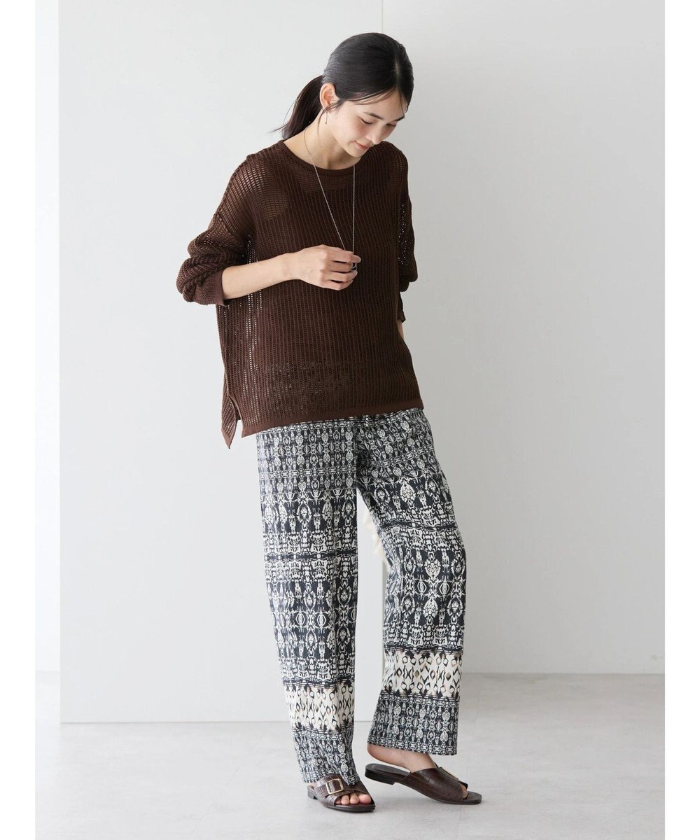 AMERICAN HOLIC 透かし編みメッシュニットプルオーバー 