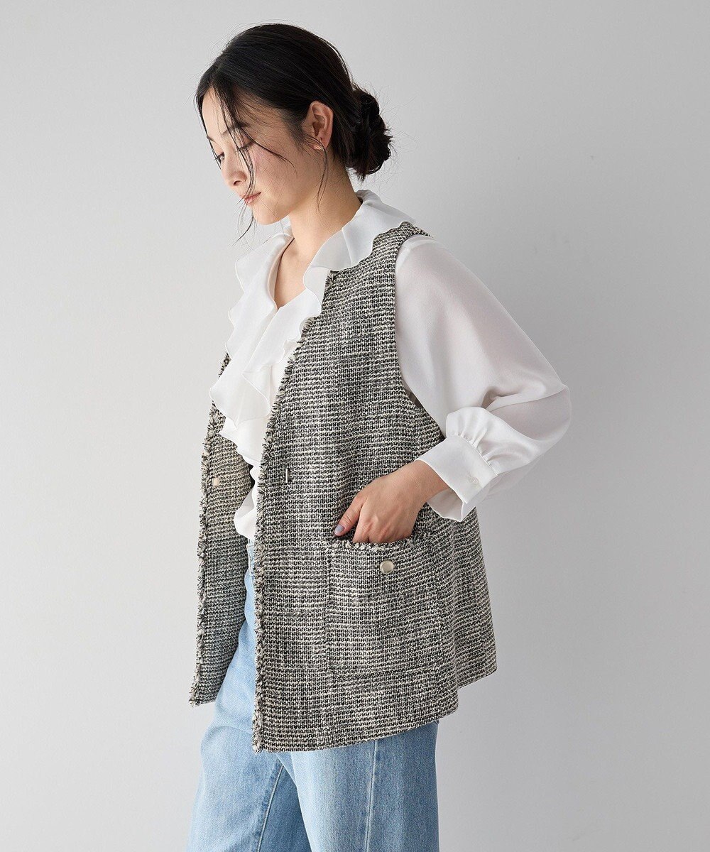 YECCA VECCA ラッフルブラウス 