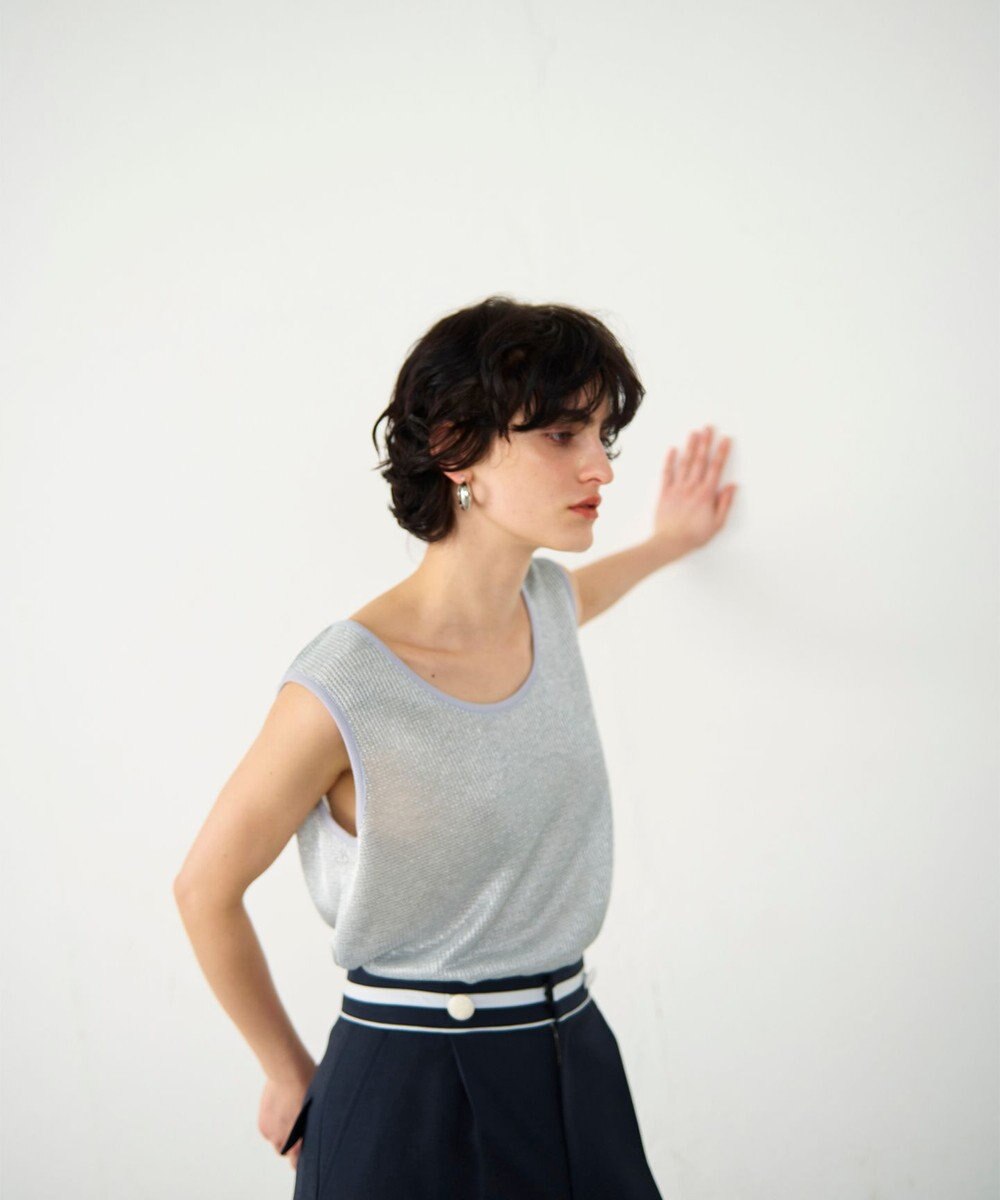 GRACE CONTINENTAL ラメカットトップ 