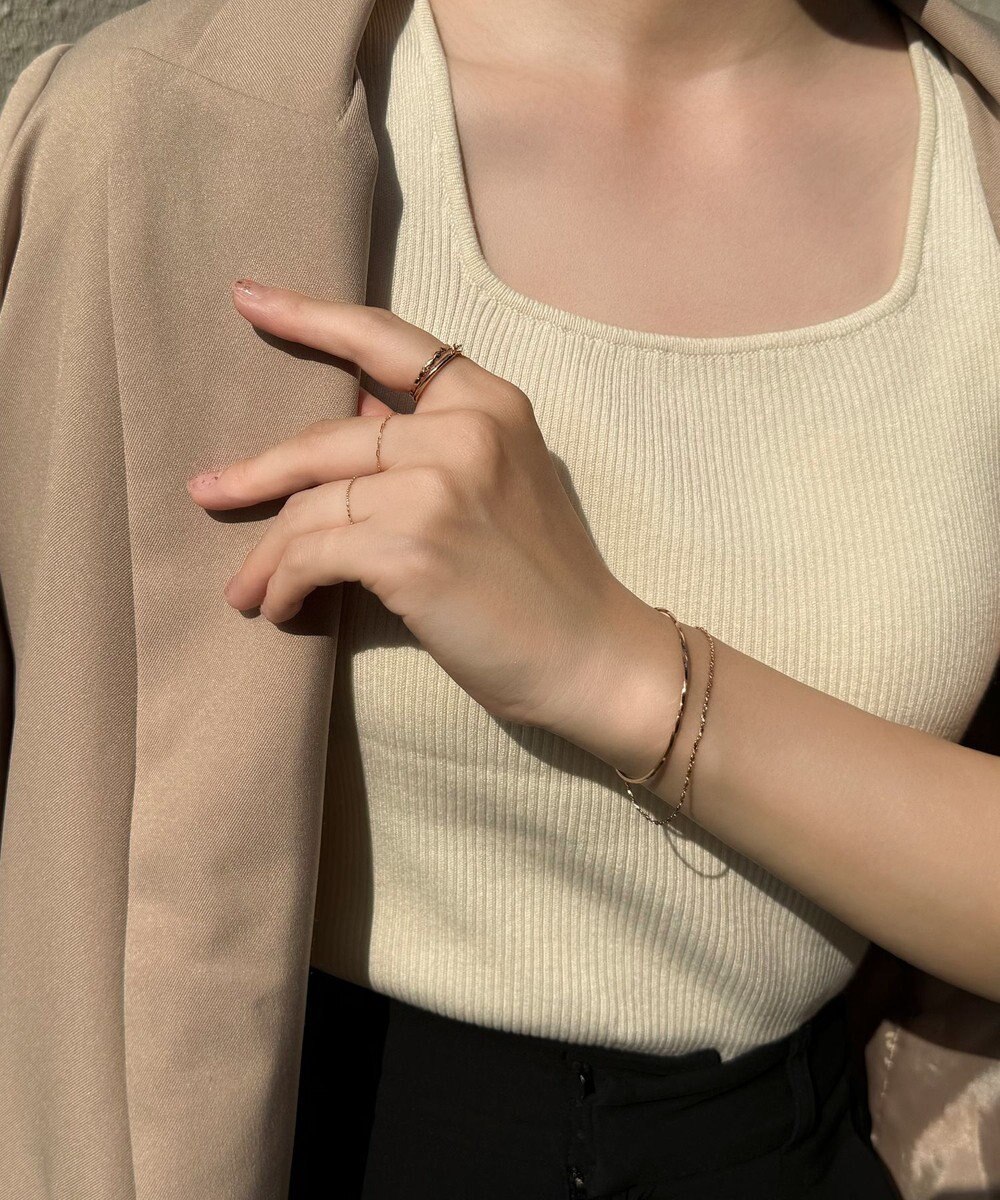 Phoebe 【K10RG】カットボールチェーンリング　ローズゴールド/BOXつき　3号/7号/11号/13号 