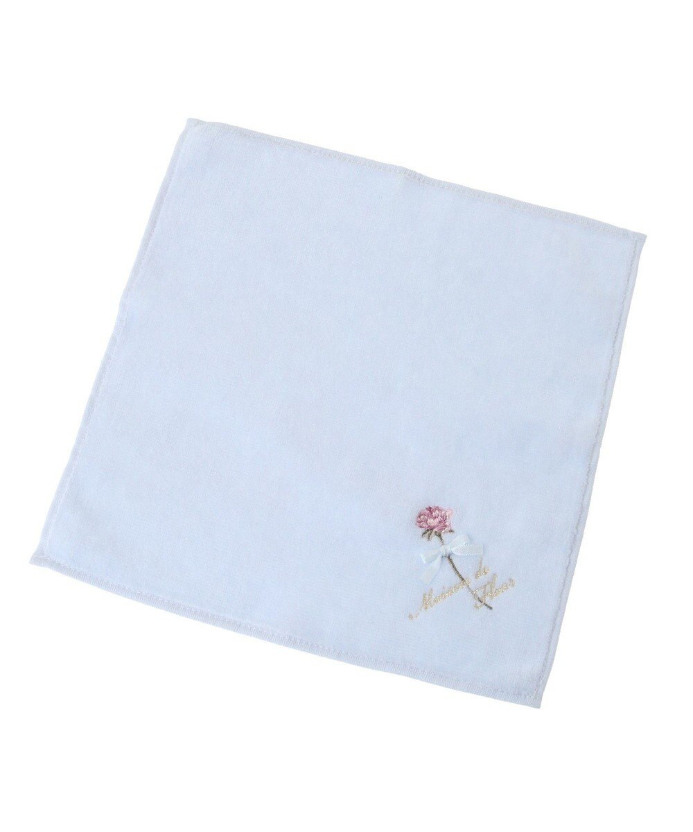 Maison de FLEUR ローズ刺繍タオルハンカチ 