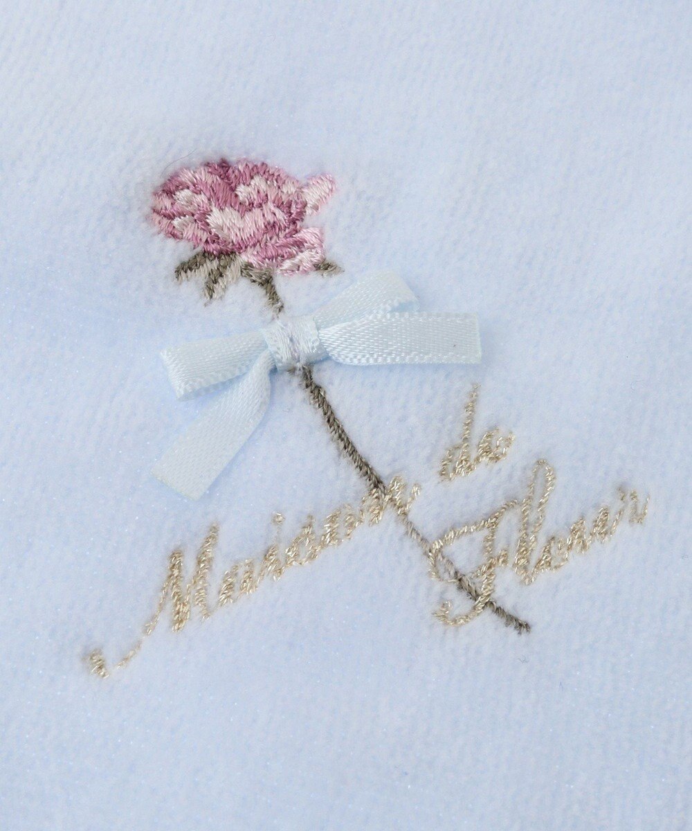 Maison de FLEUR ローズ刺繍タオルハンカチ 