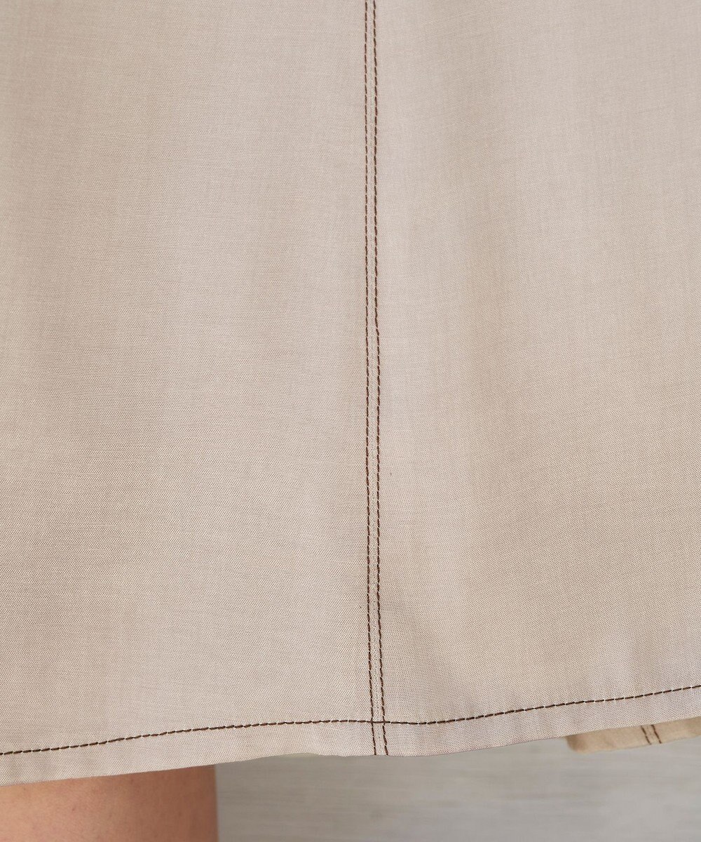 Tiaclasse 【洗える】パフスリーブ配色ステッチワンピース 