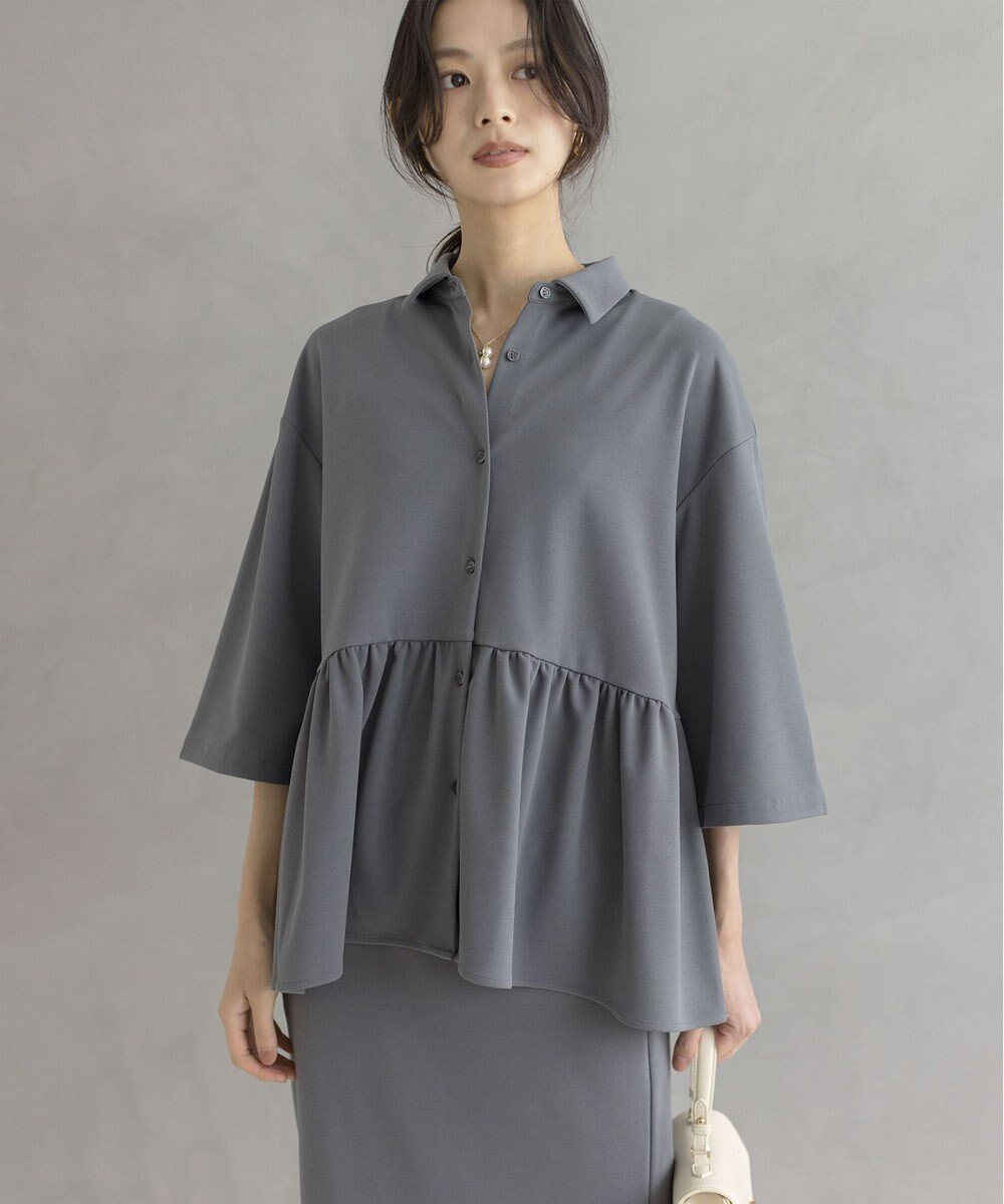 組曲 S ジョーゼットジャージーボウタイチュニック ブラウス 