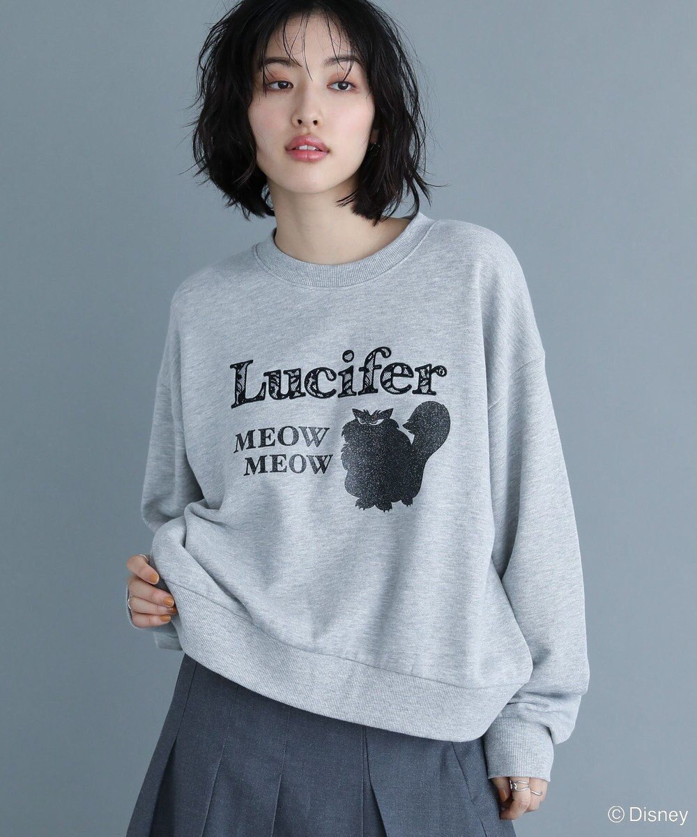 Green Parks Lucifer/ルシファー/レース英字ロゴスウェット 