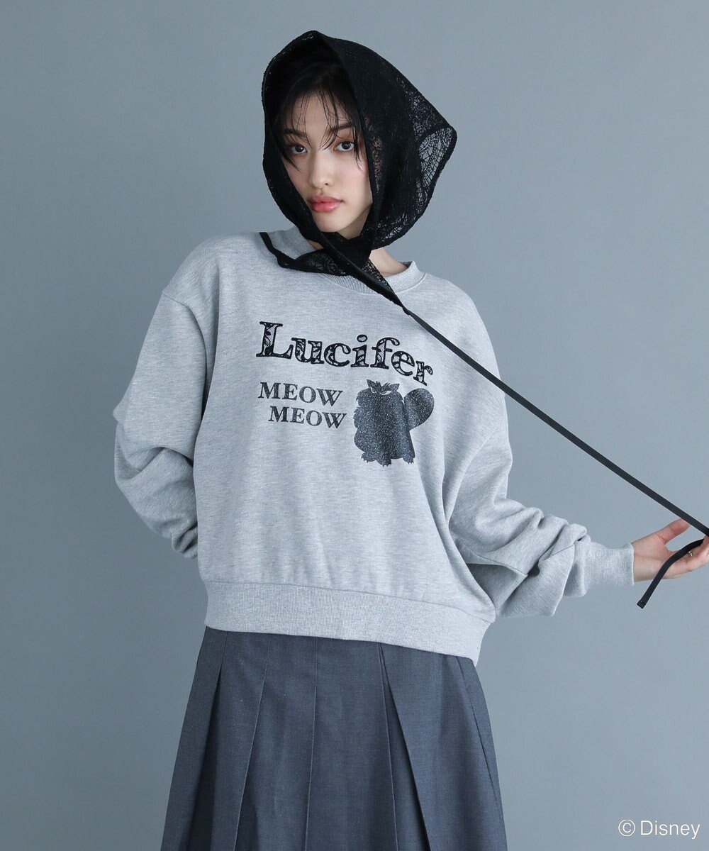 Green Parks Lucifer/ルシファー/レース英字ロゴスウェット 