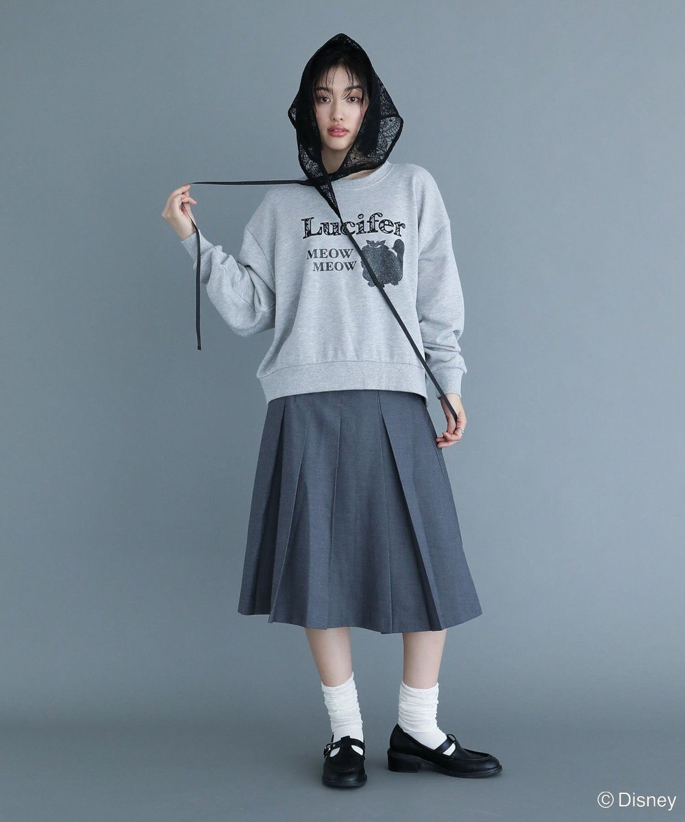 Green Parks Lucifer/ルシファー/レース英字ロゴスウェット 