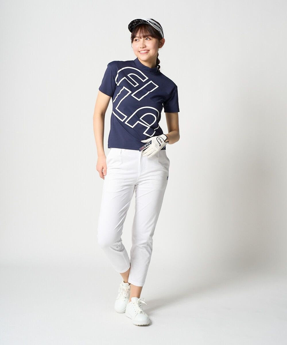 FILA GOLF／marie claire 【FILA GOLF】 バックプリントモックネックシャツ 