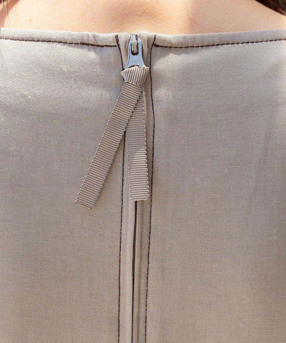 Tiaclasse 【洗える】パフスリーブ配色ステッチワンピース 