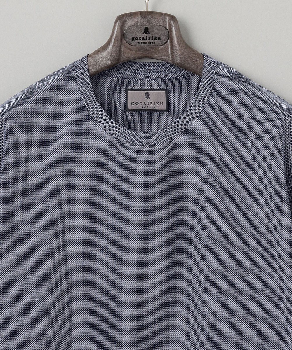 GOTAIRIKU 仕事で着られるTシャツ【サラサラ/よれにくい/透けにくい】キレイめ 鹿の子 ビズTシャツ 