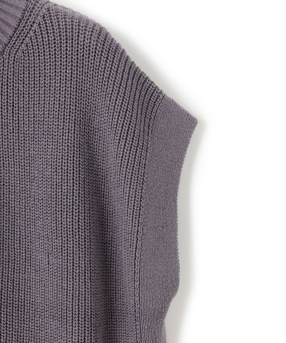 J.PRESS YORK STREET 【WOMEN】コットンニット ハーフジップポンチョ 