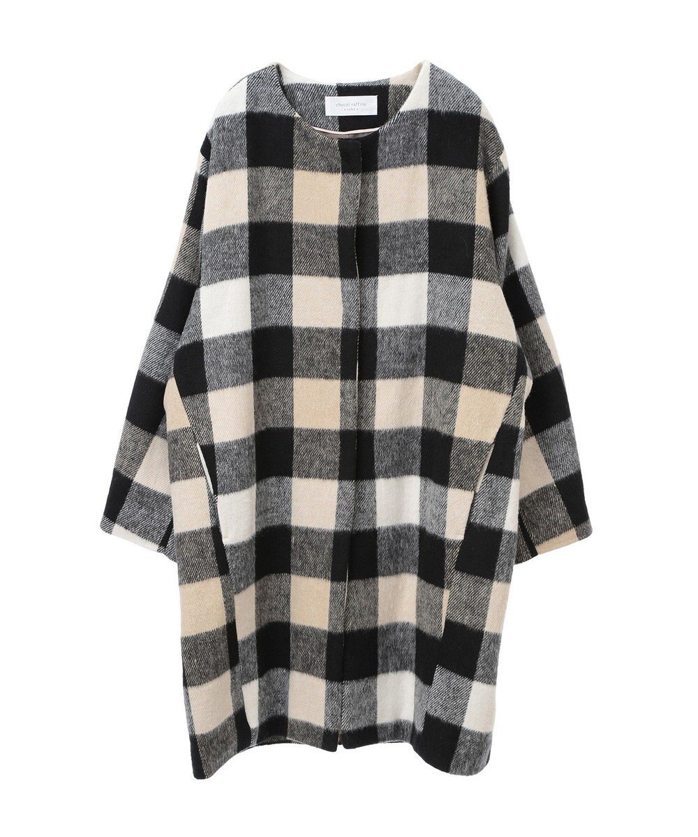 Green Parks シャギーノーカラーコート 