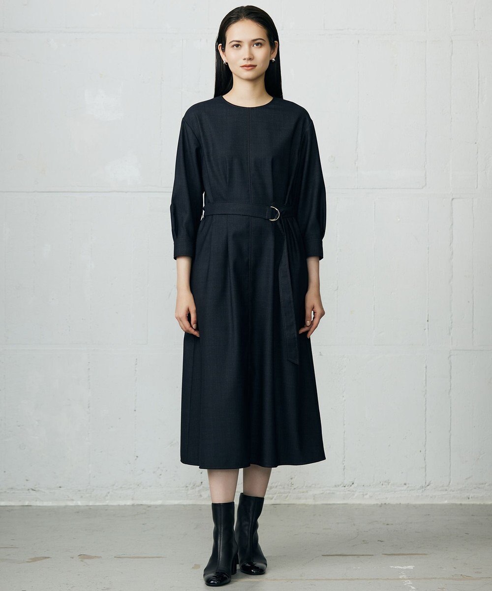 自由区 デニムライクツイル ワンピース 