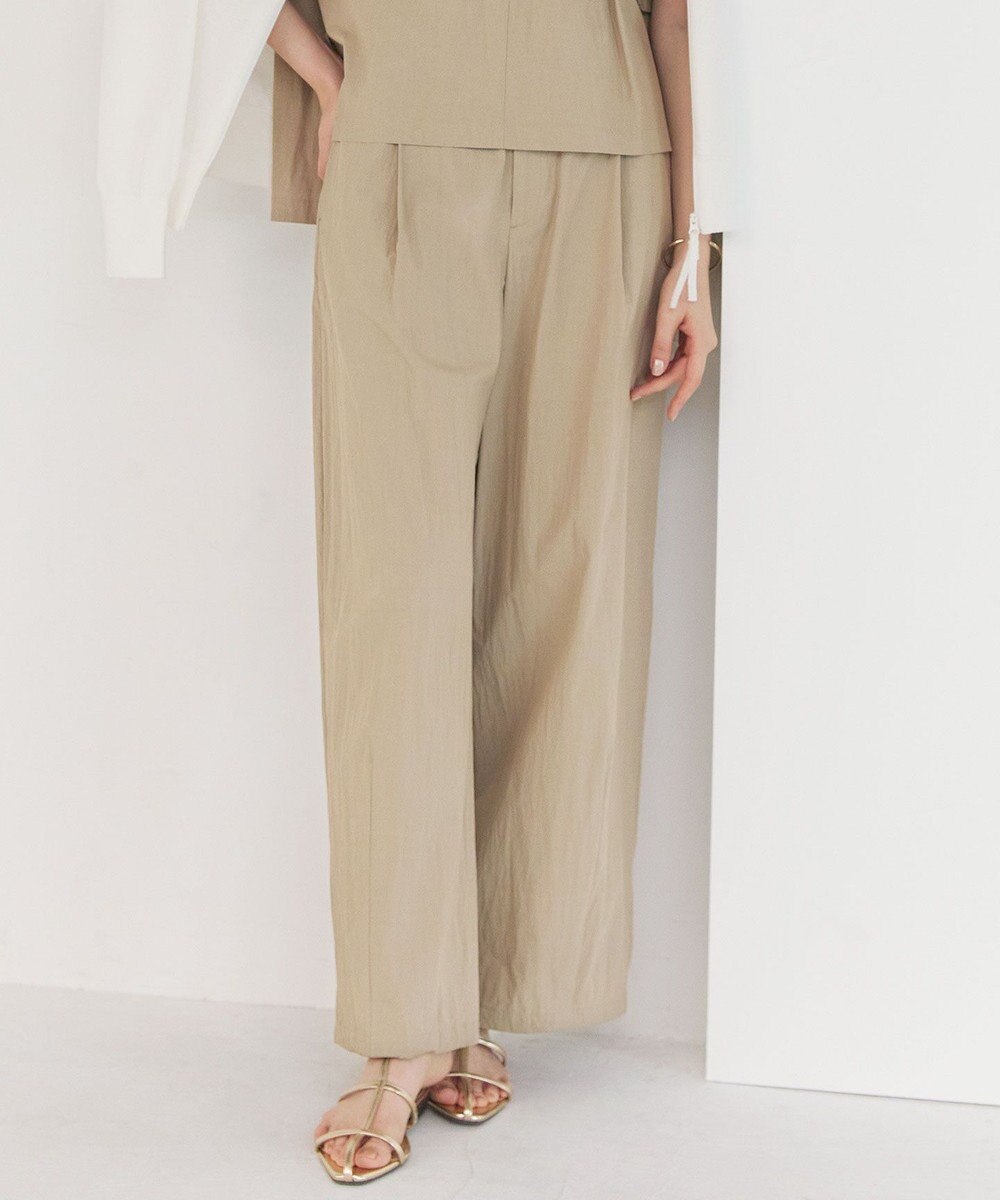 23区 【先行予約/SLOW/一部店舗限定】コットンナイロンタイプライター ワイドカーブ バギー パンツ 