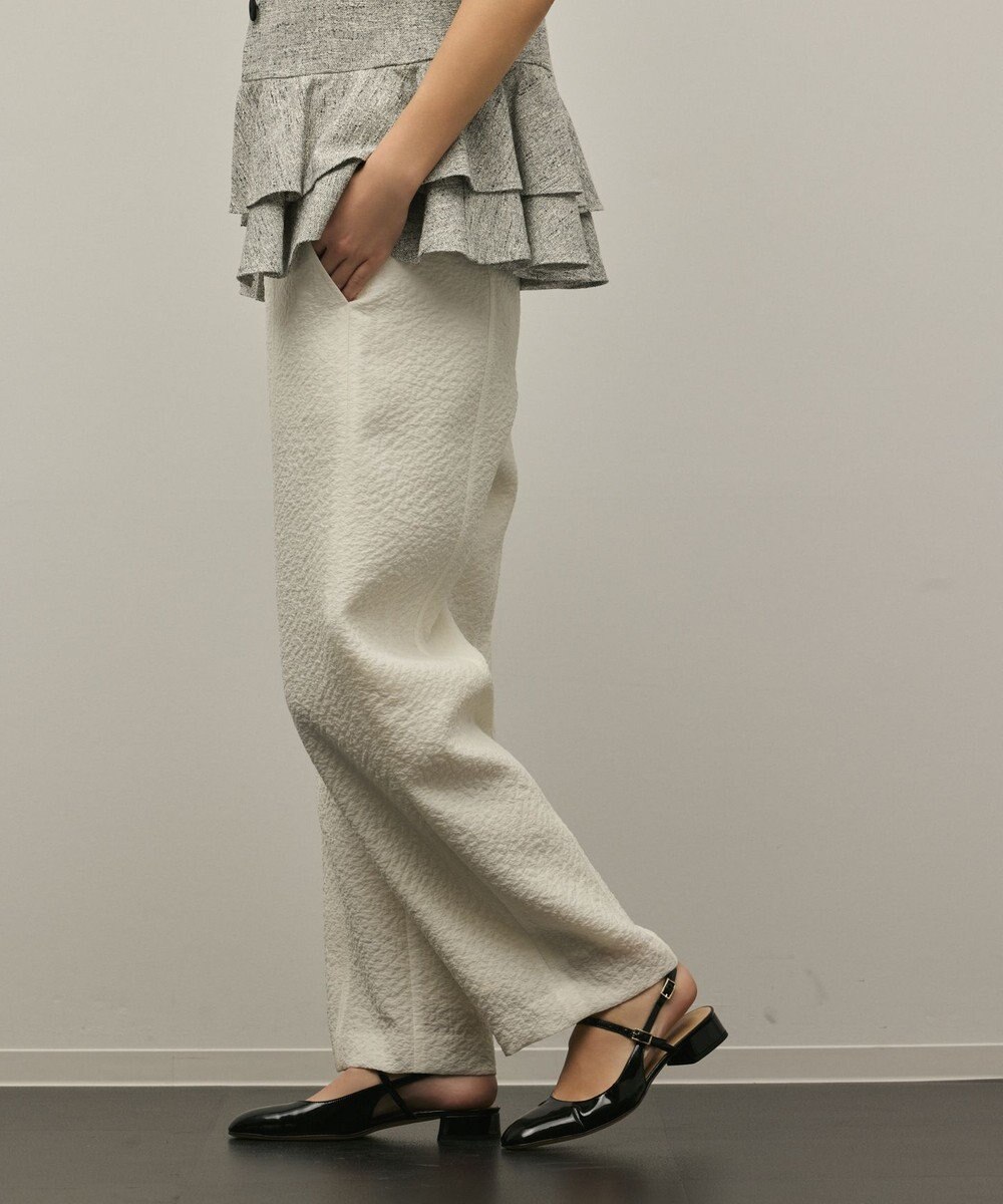 GRACE CONTINENTAL オーガンジージャガードパンツ 