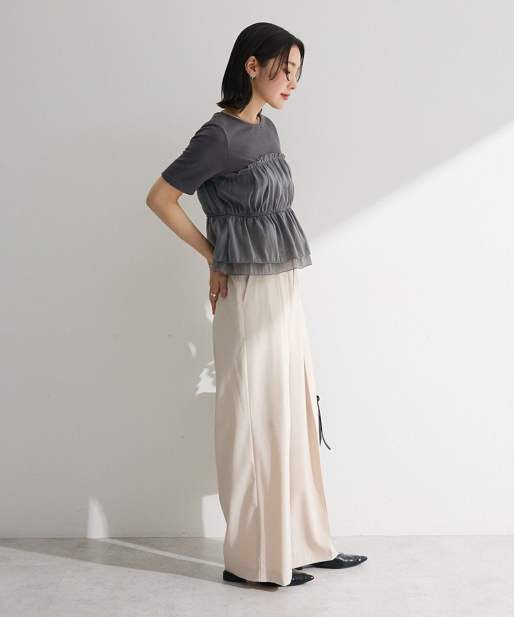 Green Parks オーガンジービスチェドッキング半袖プルオーハ 