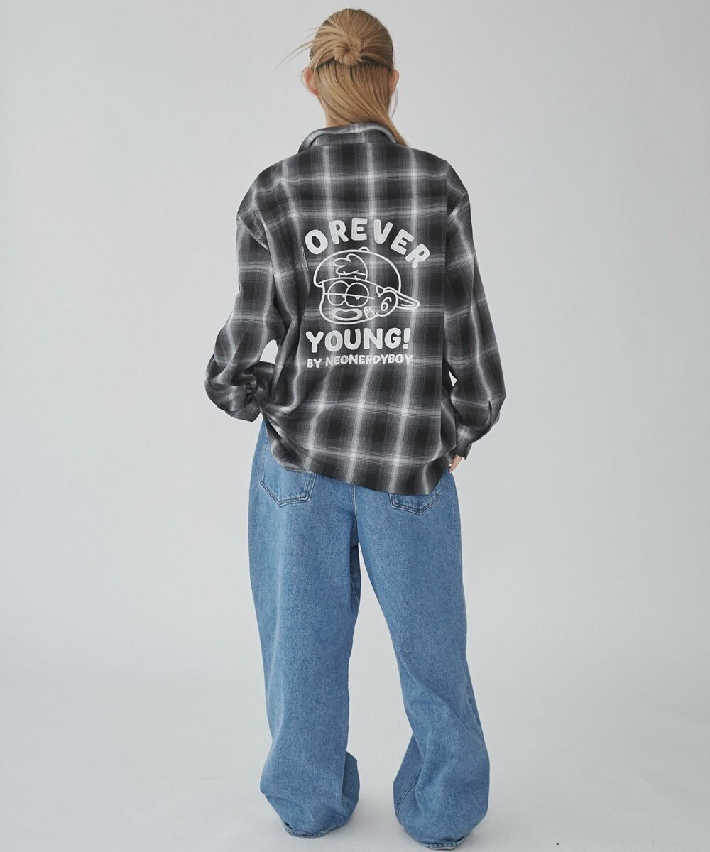 WEGO 【ユニセックス着用ITEM】グラフィックオンブレチェックシャツ（LS） 