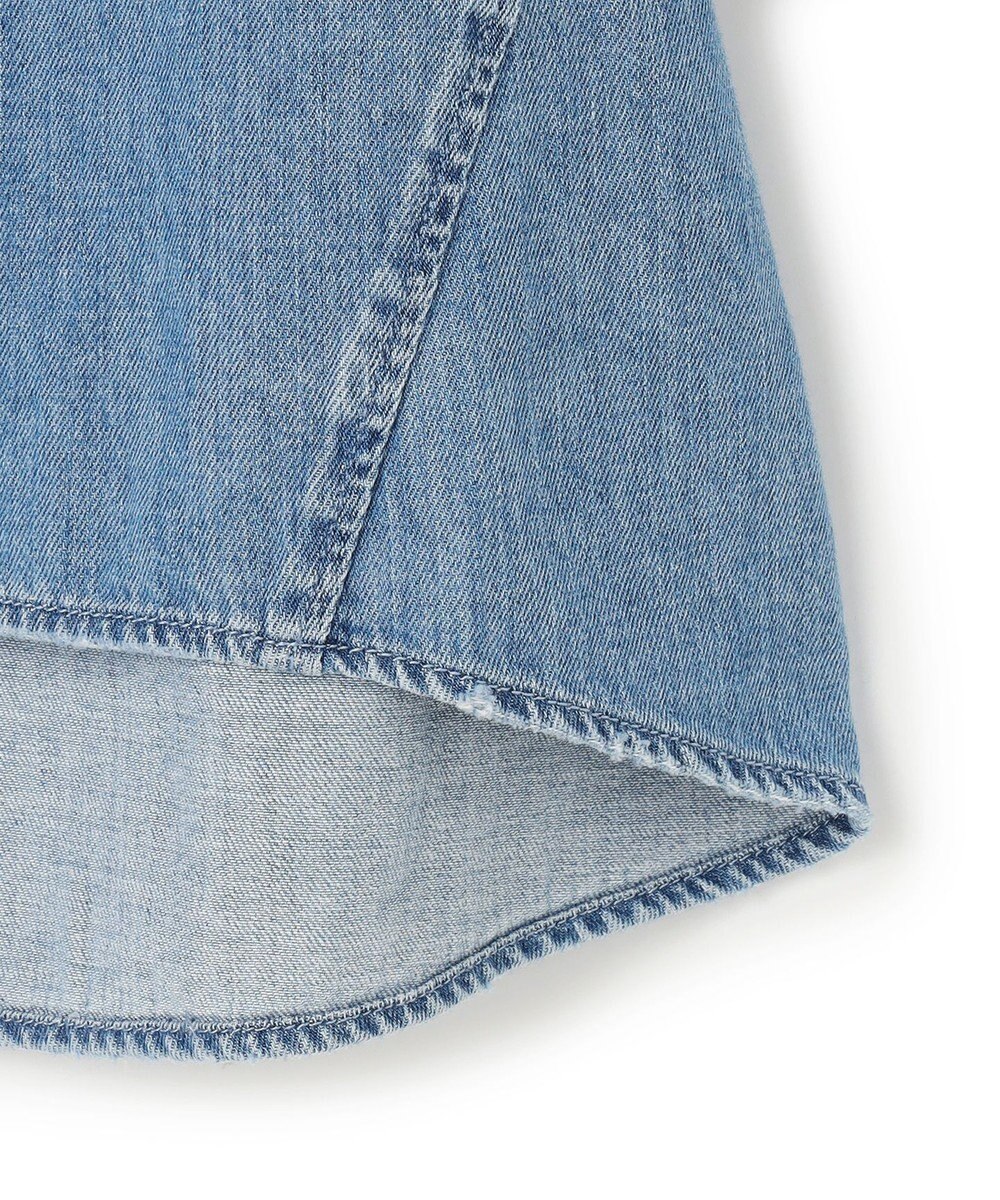 23区 【SLOW/一部店舗限定】LIGHT DENIM クロップド シャツ 