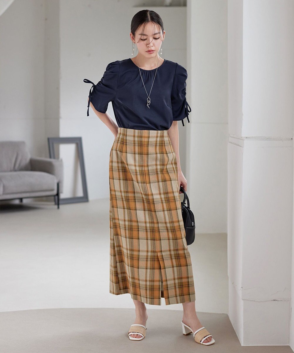 Tiaclasse 【洗える】ボリュームスリーブリボンブラウス 