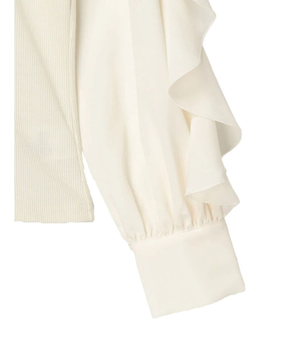 earth music&ecology ドッキングフリルシャツ見えプルオーバー 