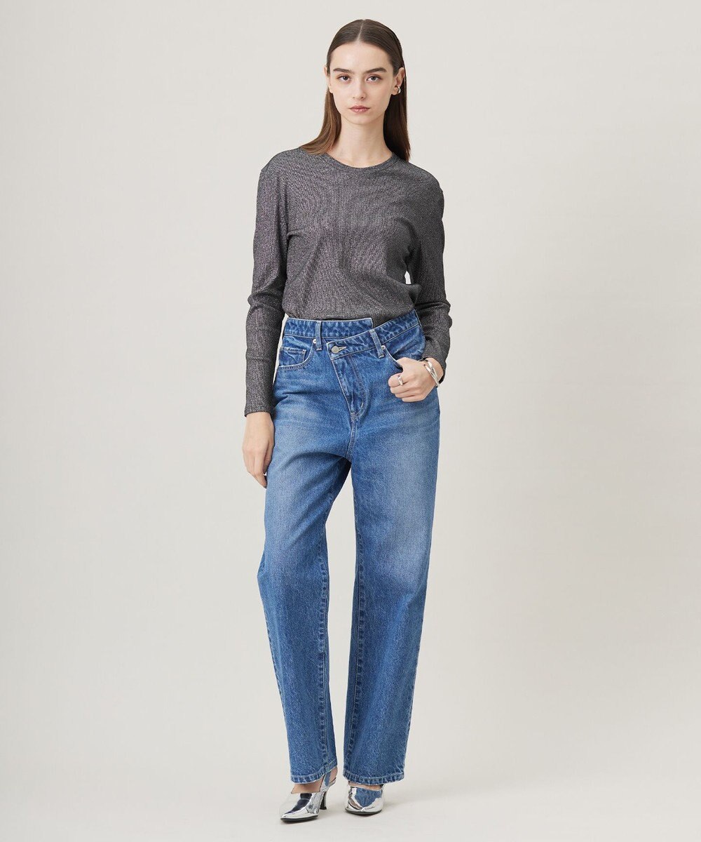 ICB L 【洗える】 シャイニーリブテレコ プルオーバー 