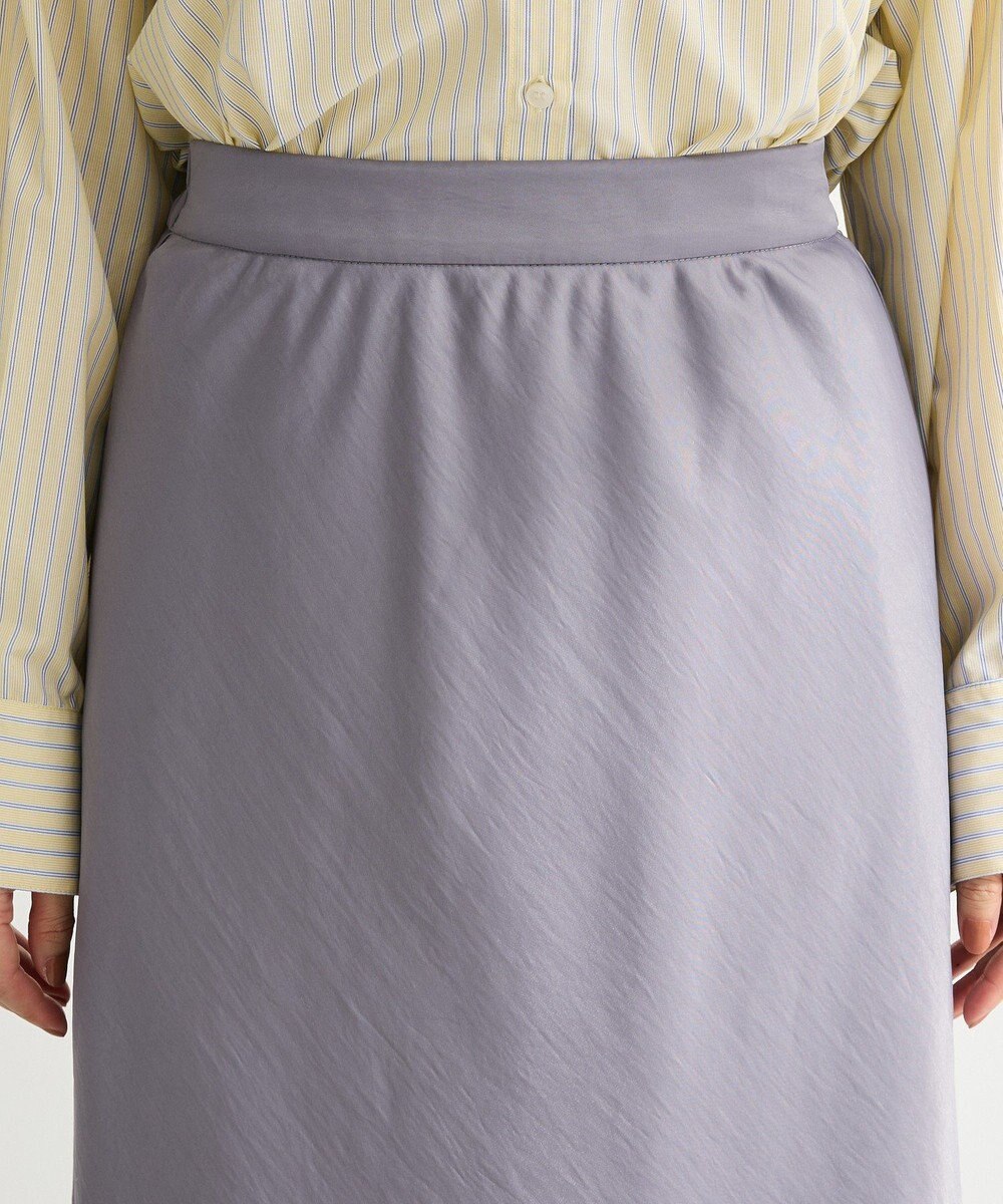 Green Parks 光沢サテンナロースカート 