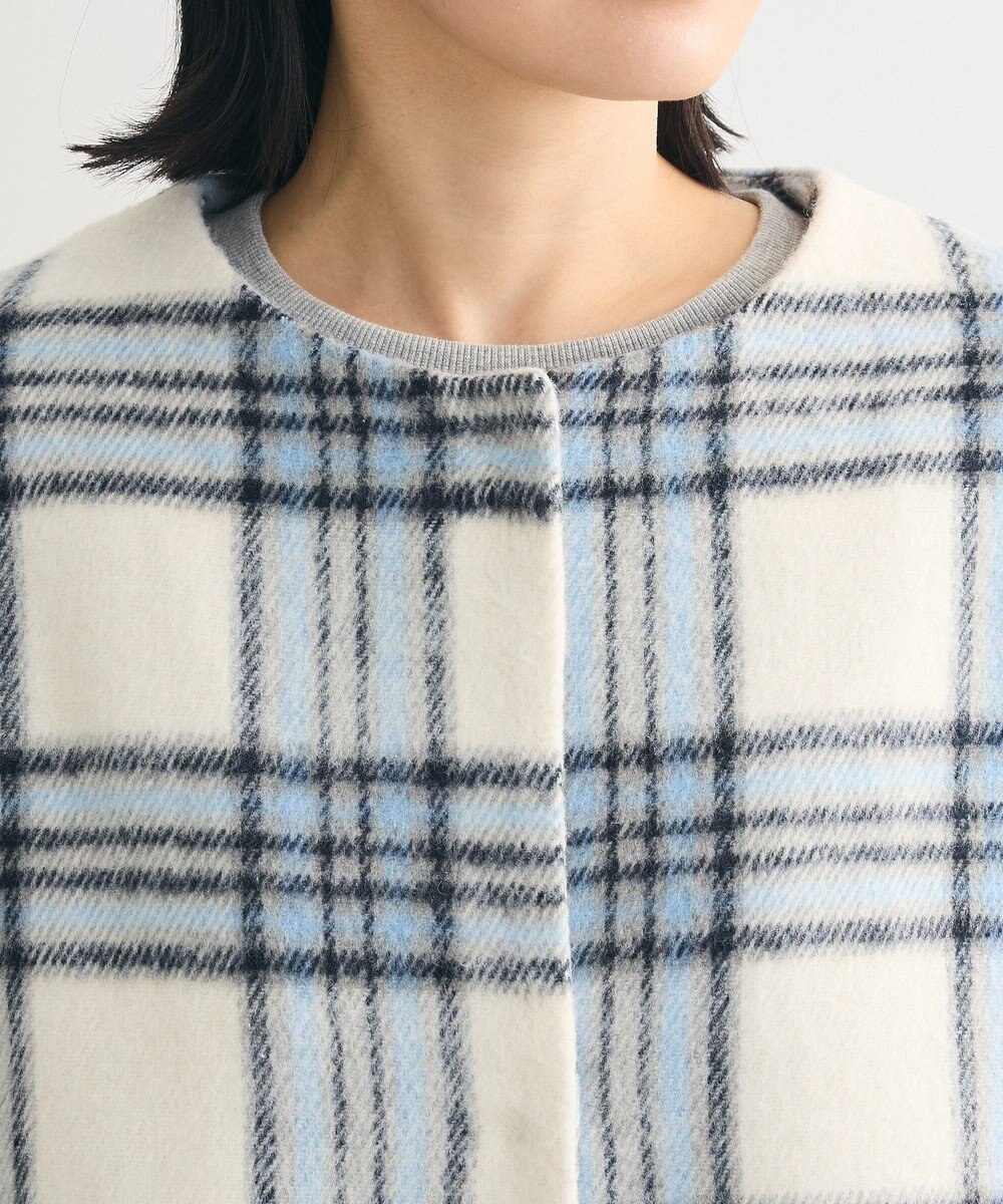 Green Parks シャギーノーカラーコート 