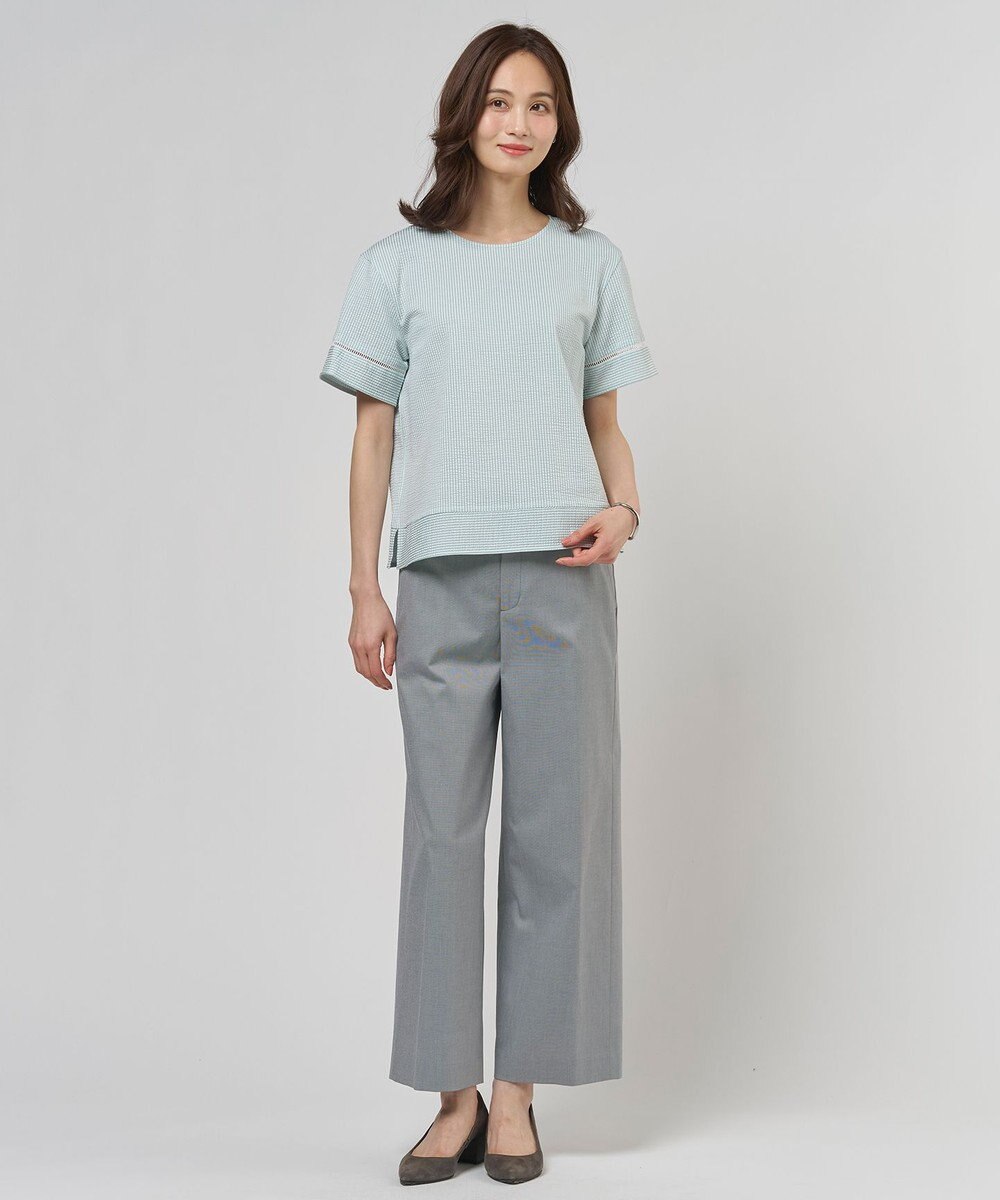 J.PRESS LADIES 【一枚で着映え】サッカージャージー クルーネック カットソー 