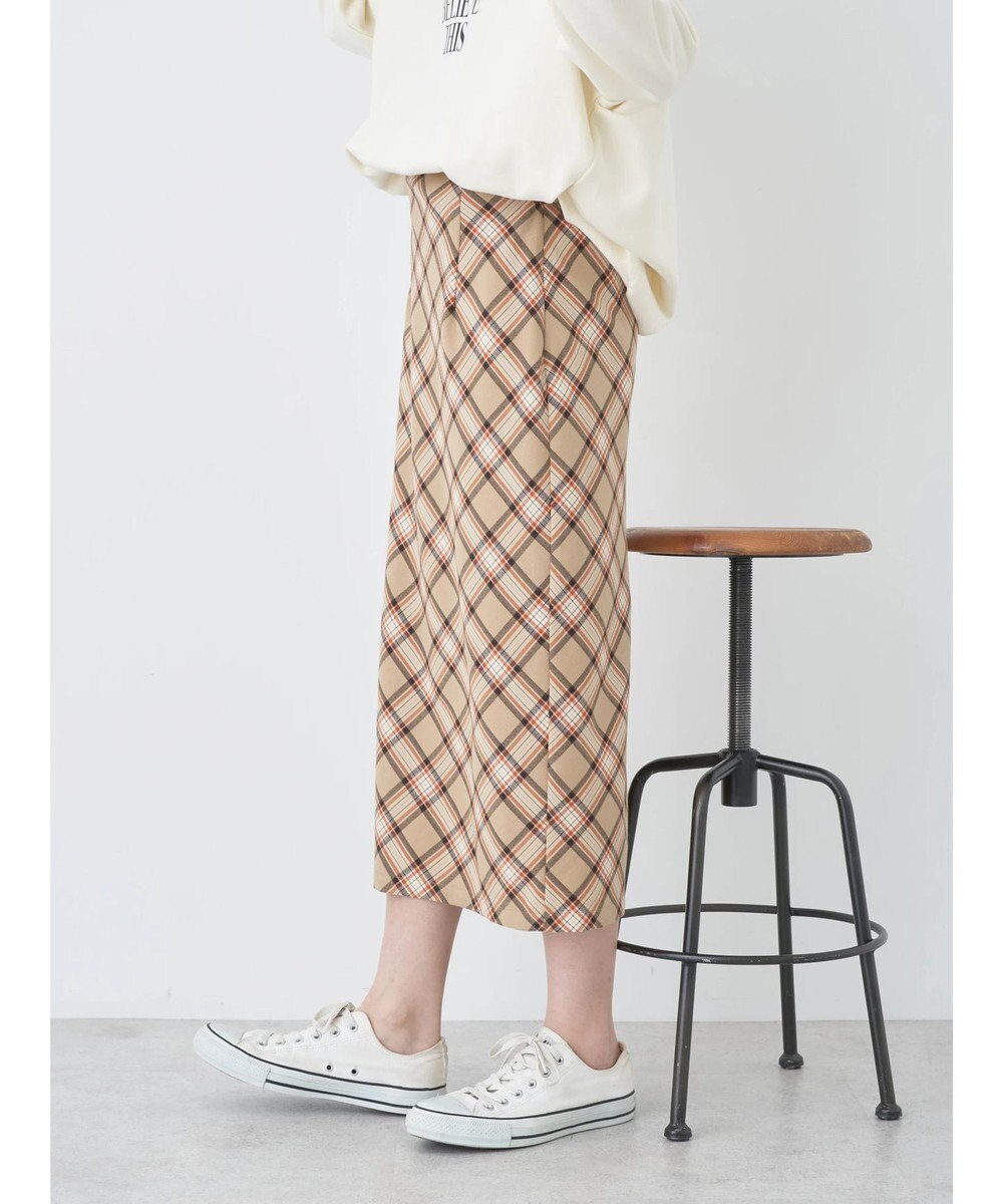 earth music&ecology チェック柄ナロースカート 