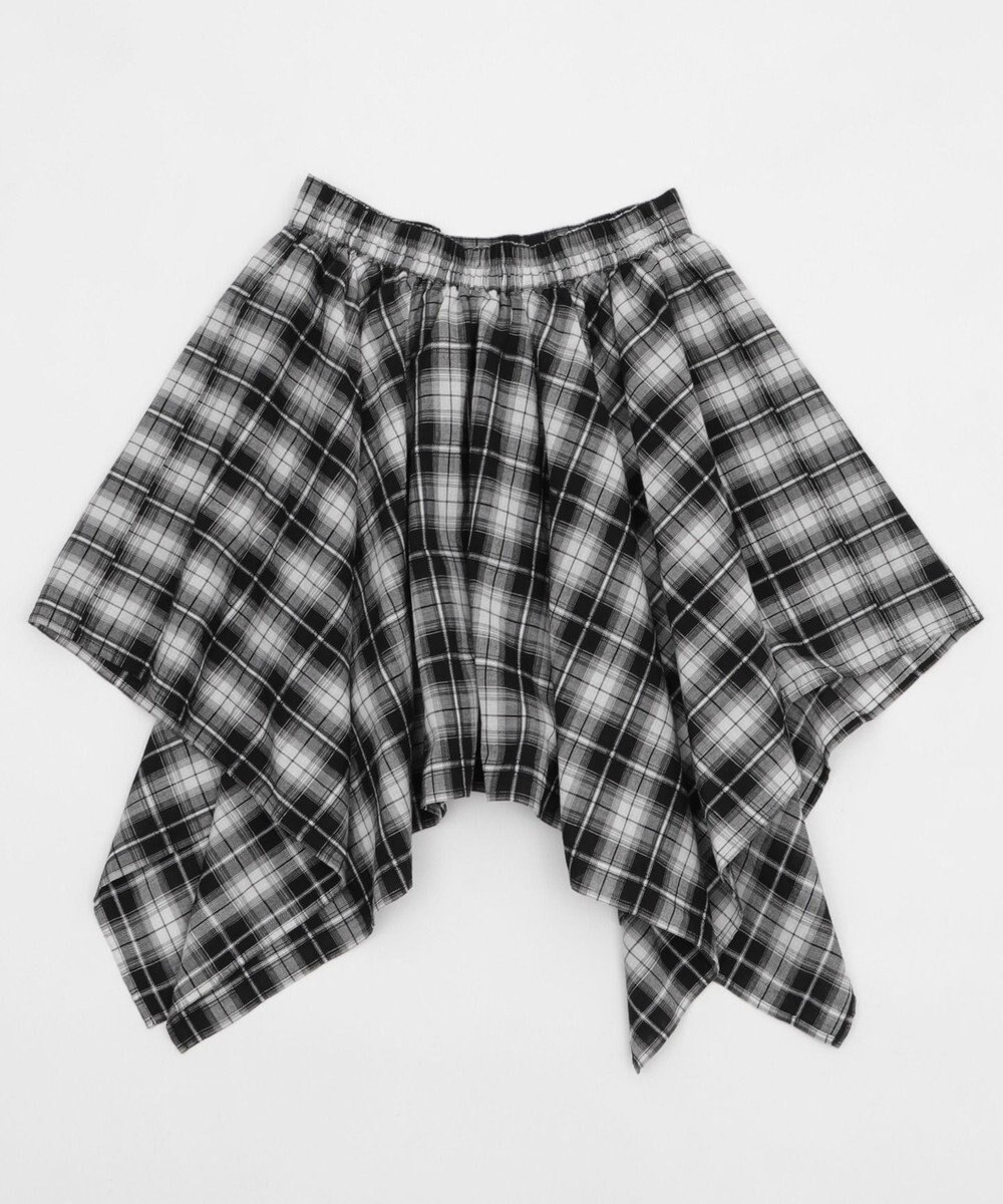 WEGO ランダムヘムチェックミニスカート 